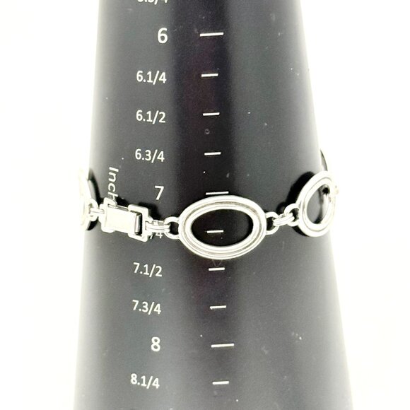 Vintage W.E. Richards Sterling Silver Link Bracelet - 7.25" - Signed - Picture 4 of 5